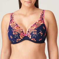 PRIMA DONNA DEVDAHA HALF PADDED PLUNGE BRA - VELVET BLUE