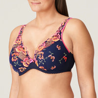 PRIMA DONNA DEVDAHA HALF PADDED PLUNGE BRA - VELVET BLUE