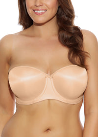 ELOMI SMOOTHING MOULDED STRAPLESS BRA - NUDE