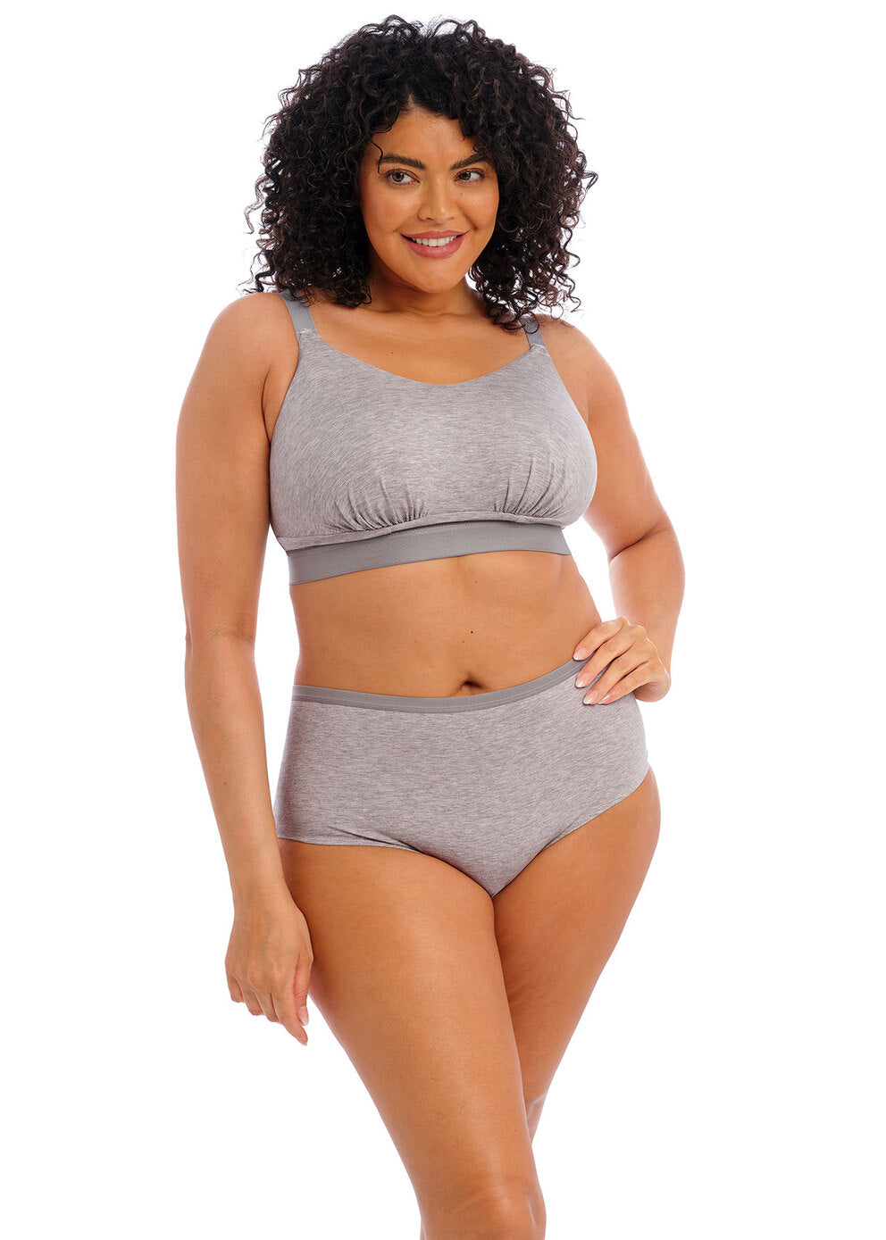 ELOMI DOWNTIME BRALETTE - GREY MARL