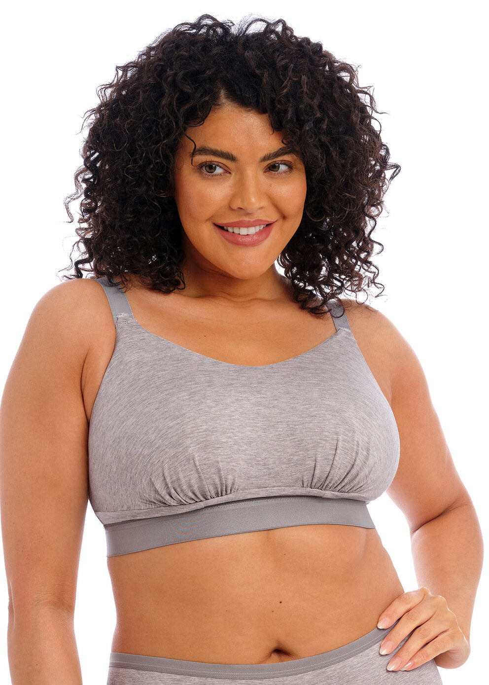 ELOMI DOWNTIME BRALETTE - GREY MARL