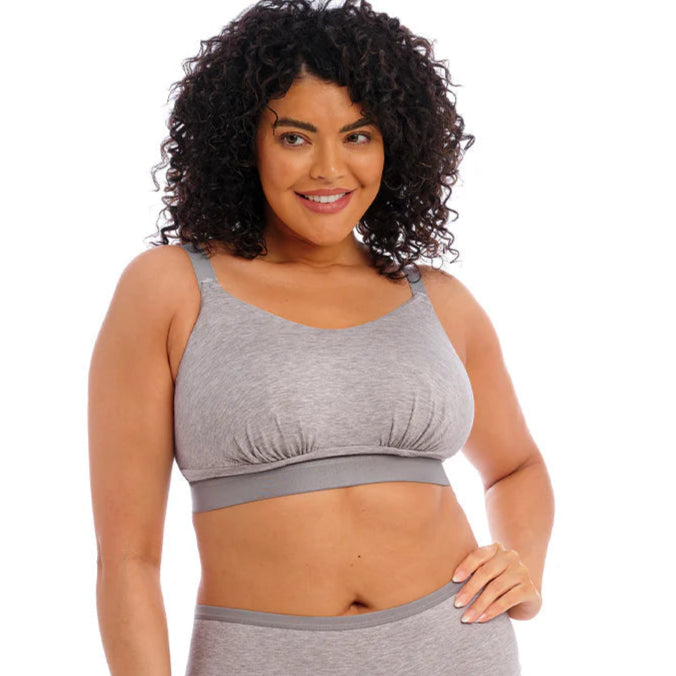 ELOMI DOWNTIME NON WIRED BRALETTE - GREY