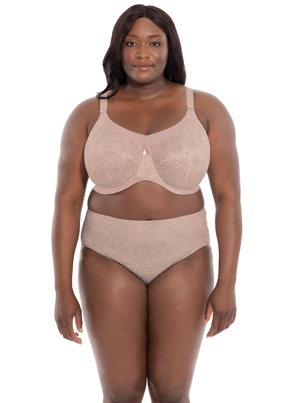 Goddess Women's Plus Size Kayla Underwire Banded Bra, Taupe Leo, 38J