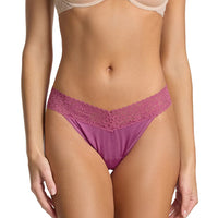 HANKY PANKY DREAMEASE ORIGINAL RISE THONG - CALIFORNIA RAISIN PURPLE