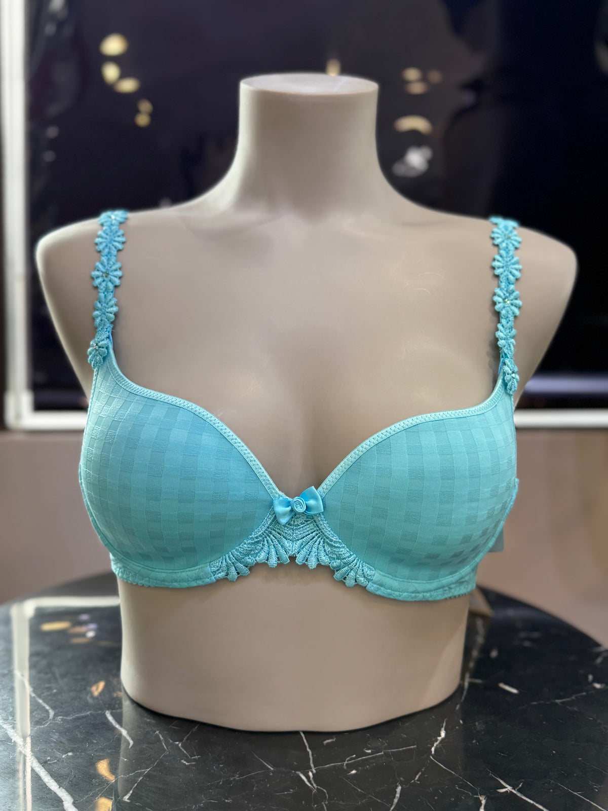 MARIE JO AVERO PADDED HEART SHAPE BRA - PARADISE BLUE