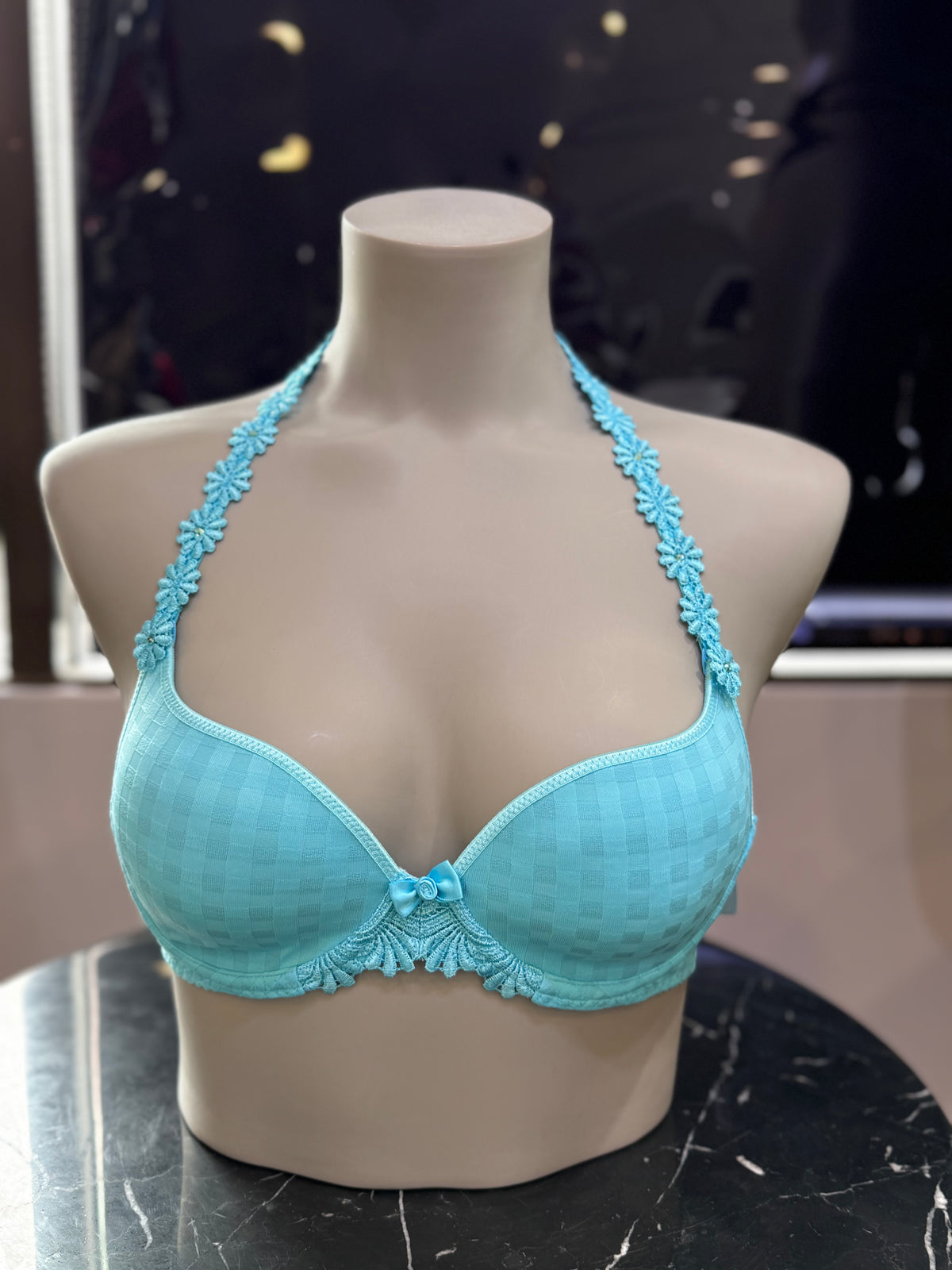 MARIE JO PADDED HEART SHAPE BRA - PARADISE BLUE