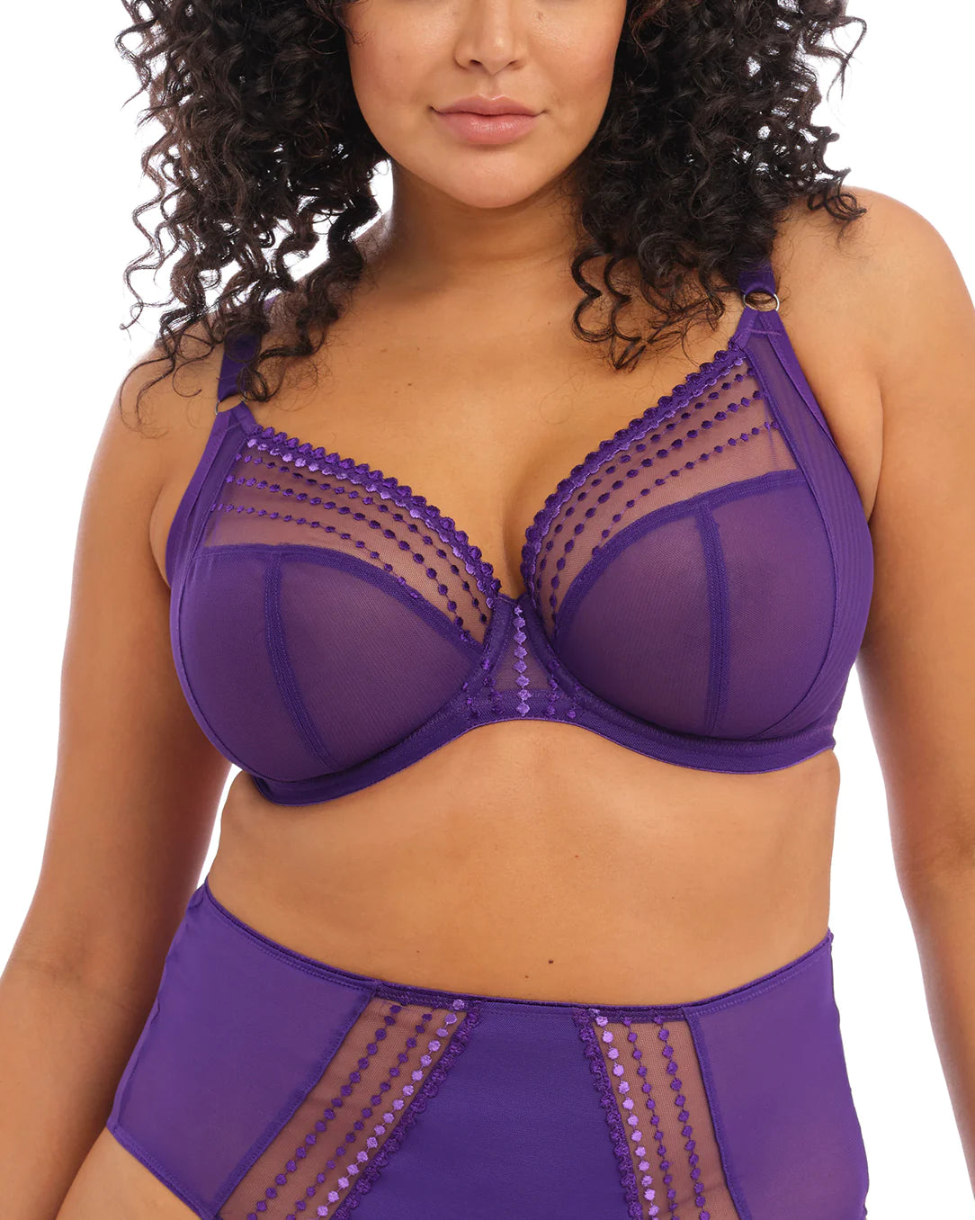 Elomi Women's Plus Size Lyndsey Underwire Banded Bra, Iris, 36E at   Women's Clothing store