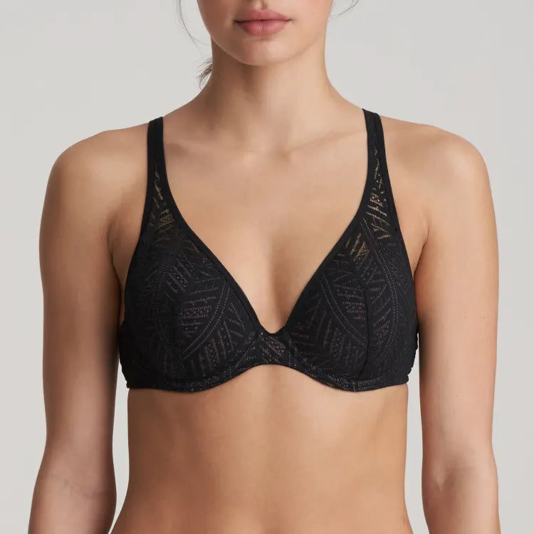 MARIE JO RICHARD PADDED BRA HEART SHAPE- BLACK