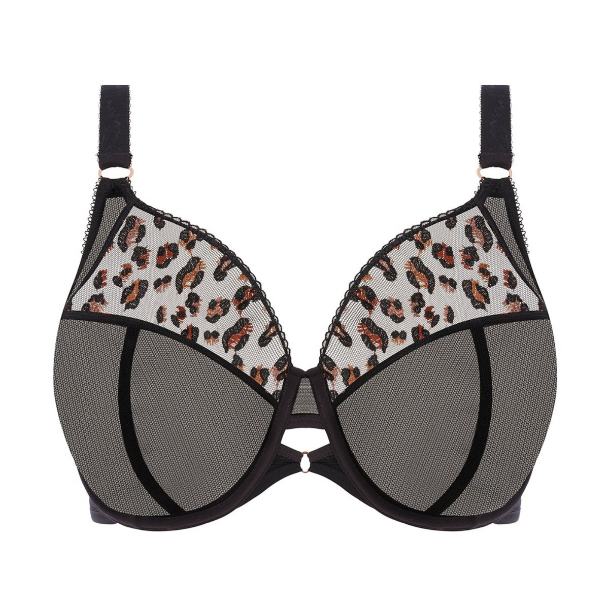 ELOMI NAMRAH BANDLESS PLUNGE BRA - BLACK