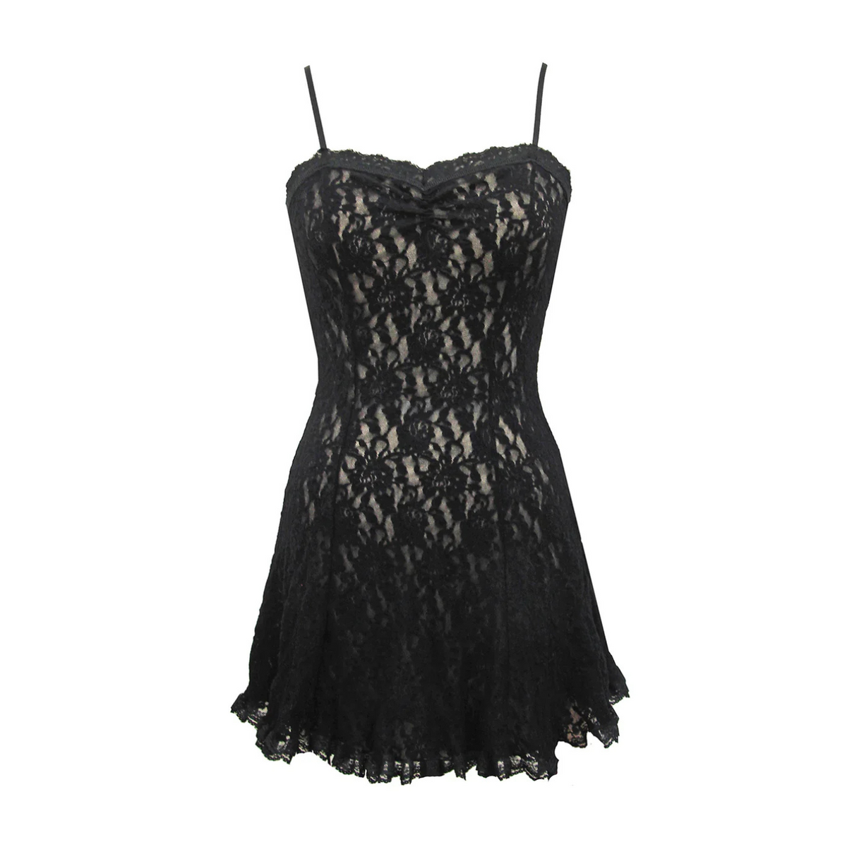 HANKY PANKY SIGNATURE LACE CIGARETTE GIRL CHEMISE - BLACK