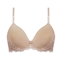 LISE CHARMEL DRESSING FLORAL 3D SPACER PLUNGE BRA - AMBRE NACRE