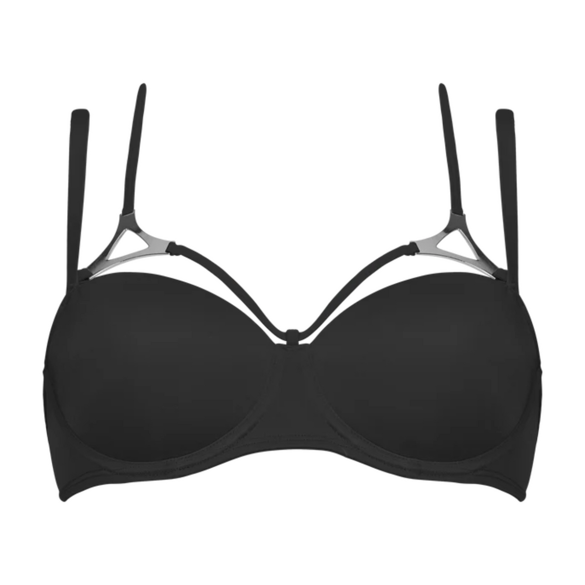 MARLIES DEKKERS UNDRESSED TRIANGLE WIRE PADDED BRA - BLACK