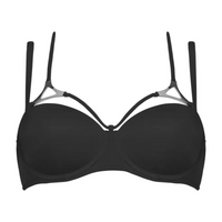 MARLIES DEKKERS UNDRESSED TRIANGLE WIRE PADDED BRA - BLACK