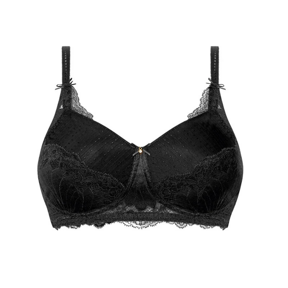 AMOENA AURELIE WIRE-FREE MASTECTOMY BRA - BLACK