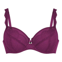 ROSA FAIA SELMA UNDERWIRE BRA - PURPLE WINE