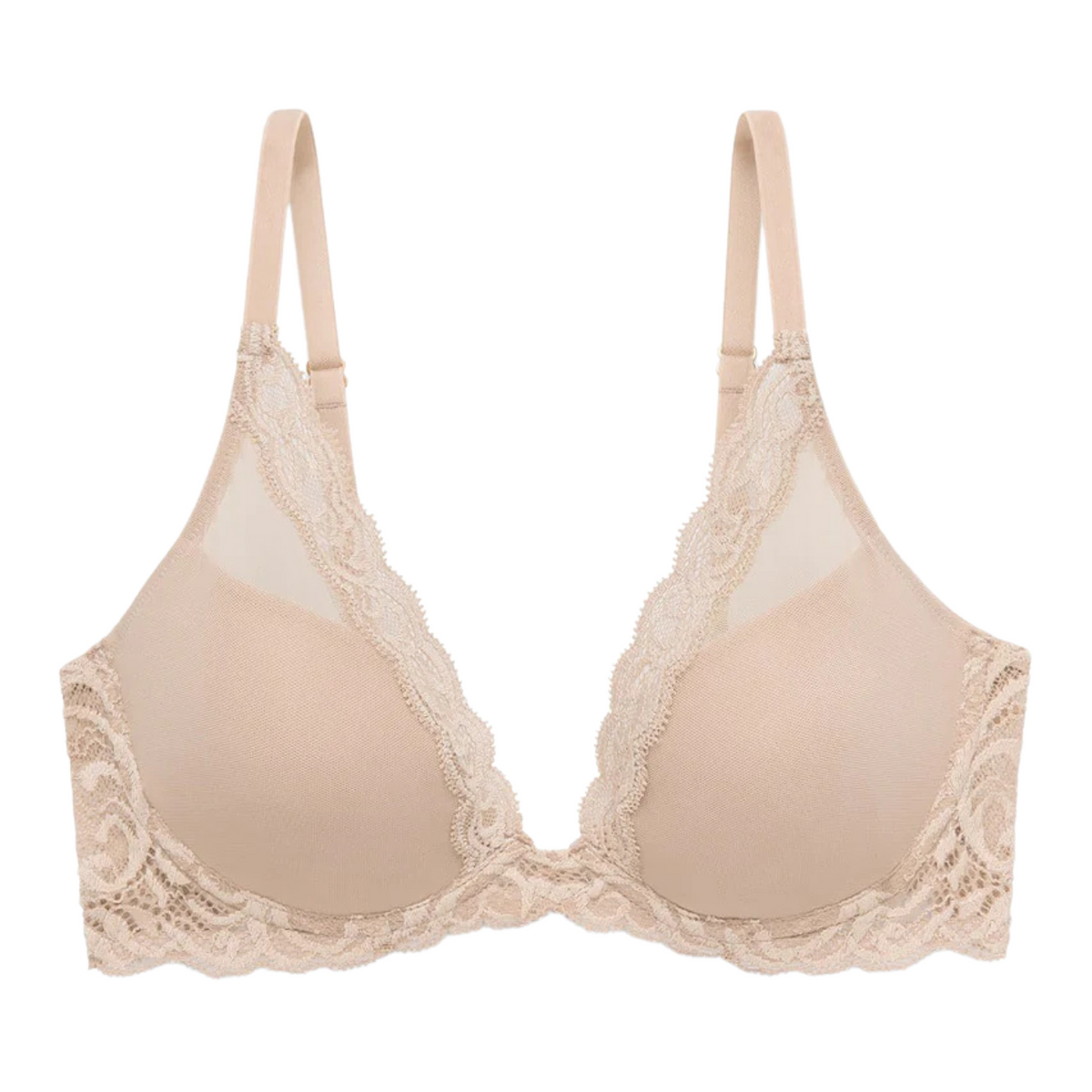 NATORI FEATHERS CONTOUR PLUNGE BRA - CAFE