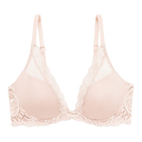 NATORI FEATHERS CONTOUR PLUNGE BRA - CAMEO ROSE