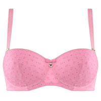 MARLIES DEKKERS REBEL HEART BALCONY BRA - PINK