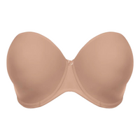 ELOMI SMOOTH MOULDED STRAPLESS BRA - SAHARA