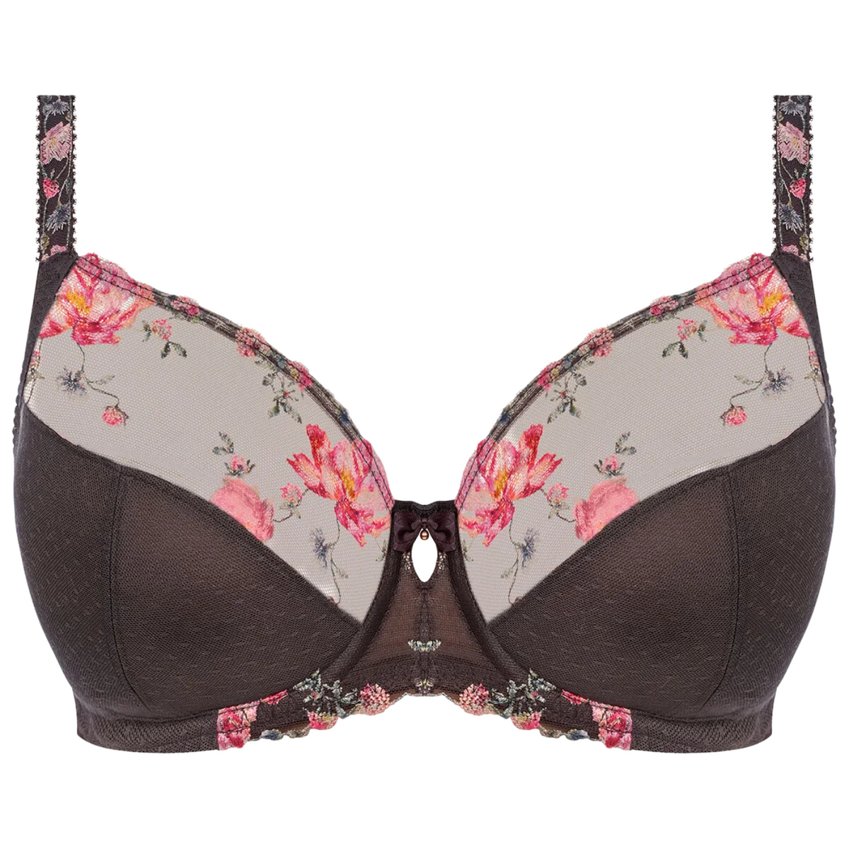 FANTASIE ADRIENNE SIDE SUPPORT FULL CUP BRA - CHARCOAL BLOOM