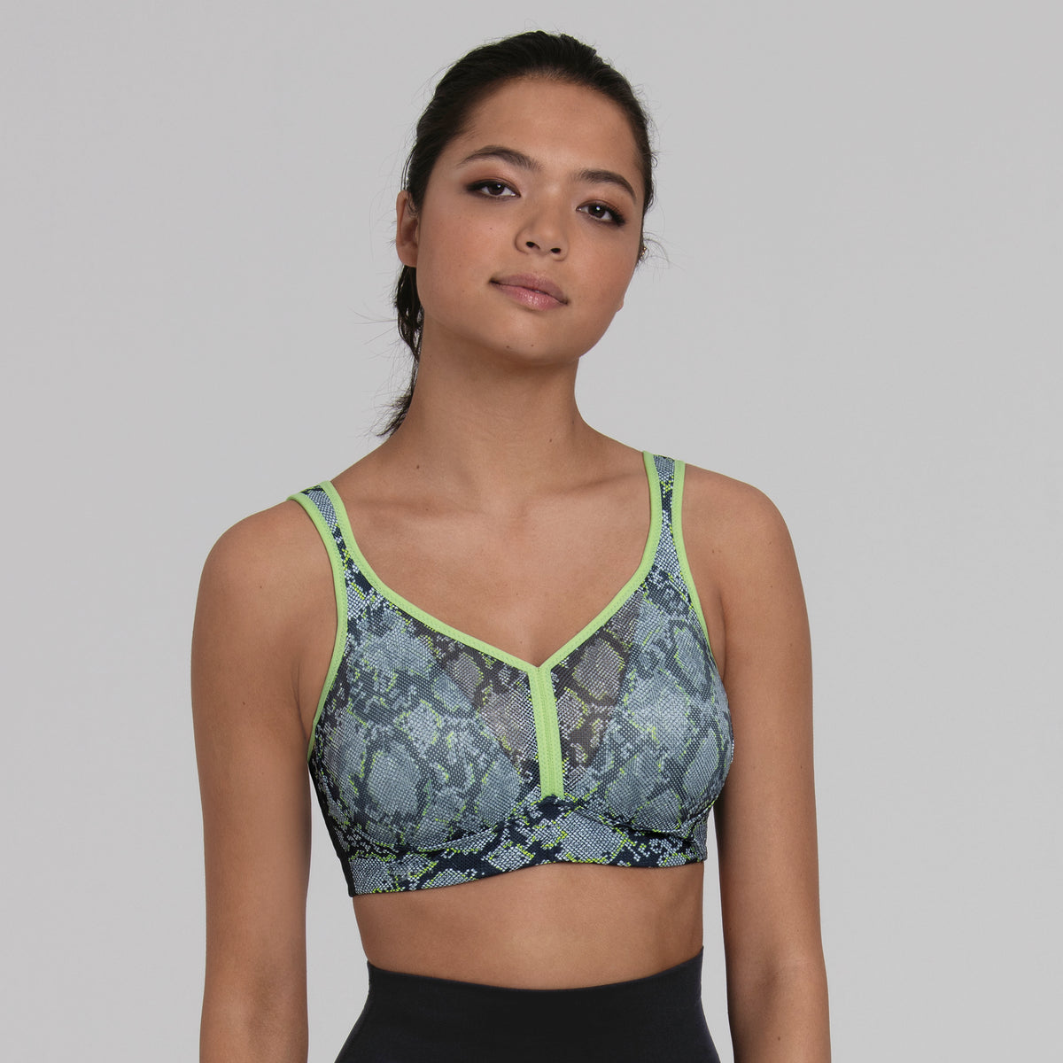 ANITA AIR CONTROL SPORTS BRA WITH PADDED CUPS - VIPER GREY – Tops