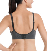 ANITA AIR CONTROL SPORTS BRA WITH PADDED CUPS - ANTHRACITE