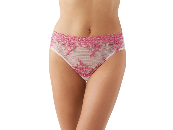 EMBRACE LACE HI CUT BRIEF - BALLET SLIPPER/CHATEAU ROSE