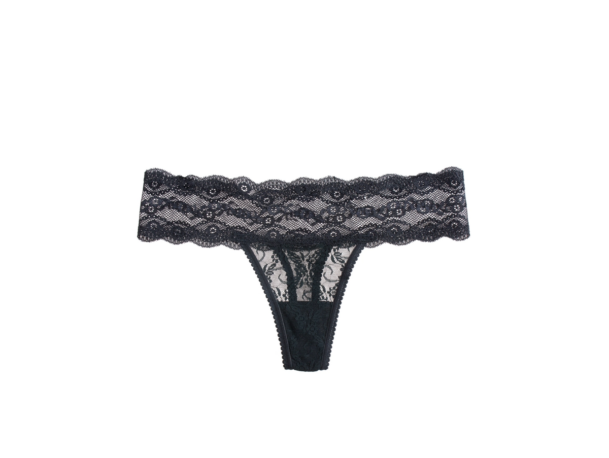 B.TEMPT'D LACE KISS THONG - NIGHT