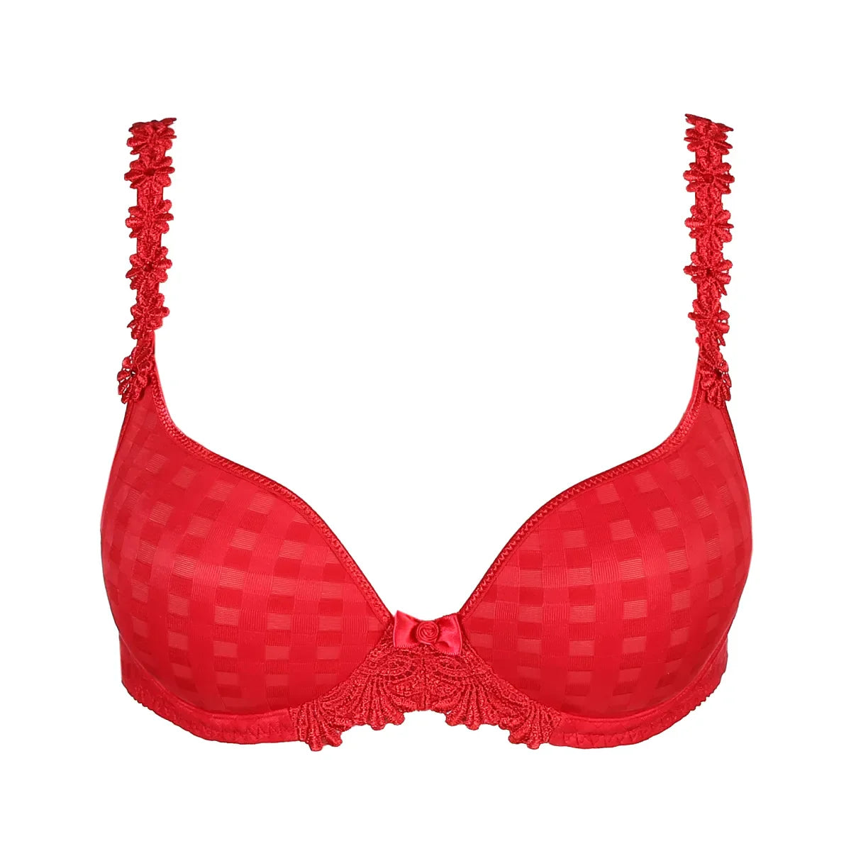 MARIE JO AVERO PADDED HEART SHAPED BRA - SCARLET