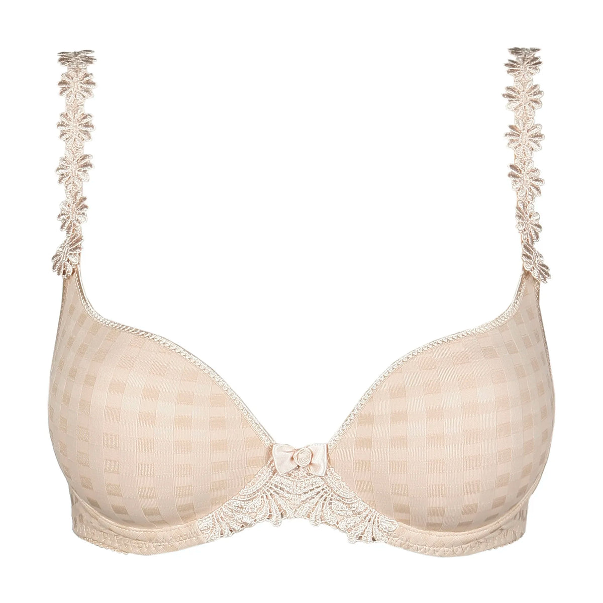 MARIE JO AVERO PADDED HEART SHAPED BRA - CAFFE LATTE