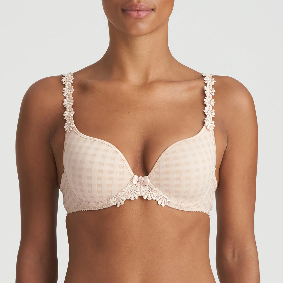 MARIE JO AVERO PADDED HEART SHAPED BRA - CAFFE LATTE