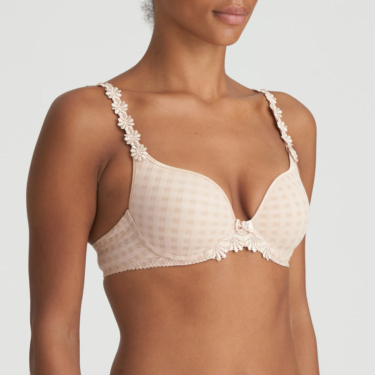 MARIE JO AVERO PADDED HEART SHAPED BRA - CAFFE LATTE