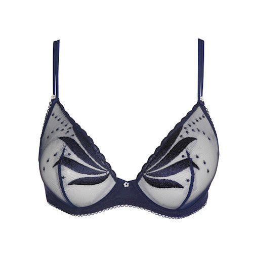 MARIE JO ETOILE PLUNGE BRA SAPPHIRE BLUE