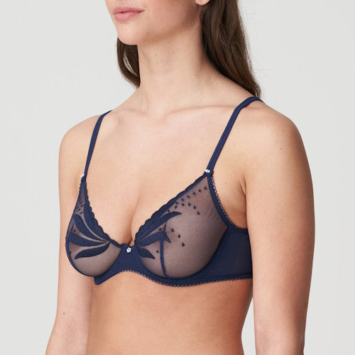 MARIE JO ETOILE PLUNGE BRA SAPPHIRE BLUE