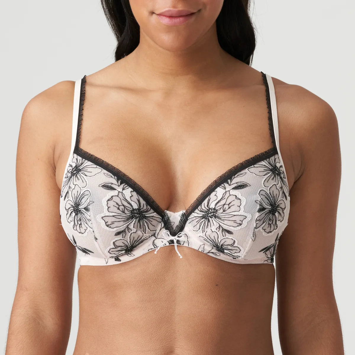 MARIE JO NOORAH PLUNGE BRA - BLACK BLUSH