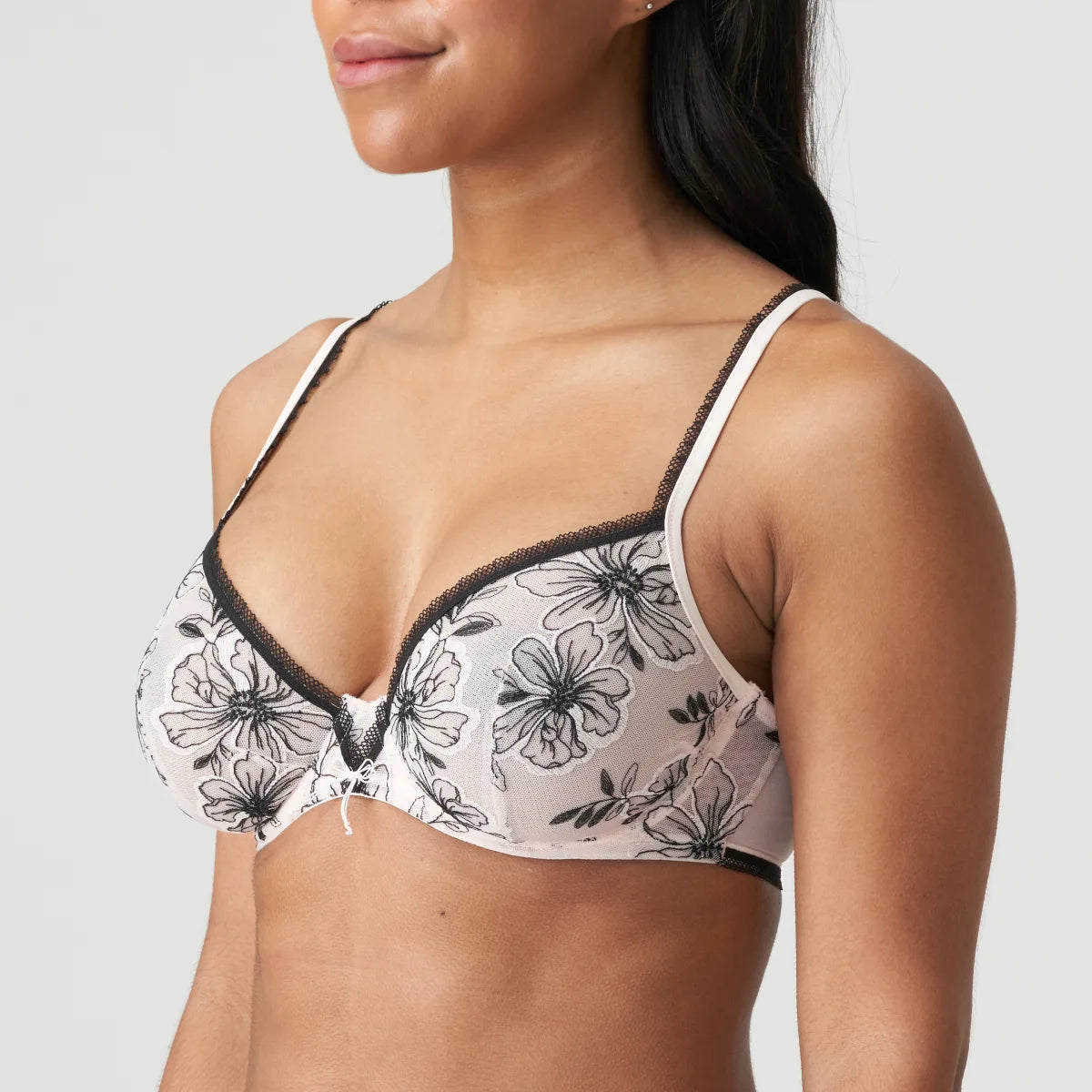 MARIE JO NOORAH PLUNGE BRA - BLACK BLUSH