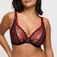 PRIMADONNA SPRINGDALE PLUNGE BRA - BLACK ROSE