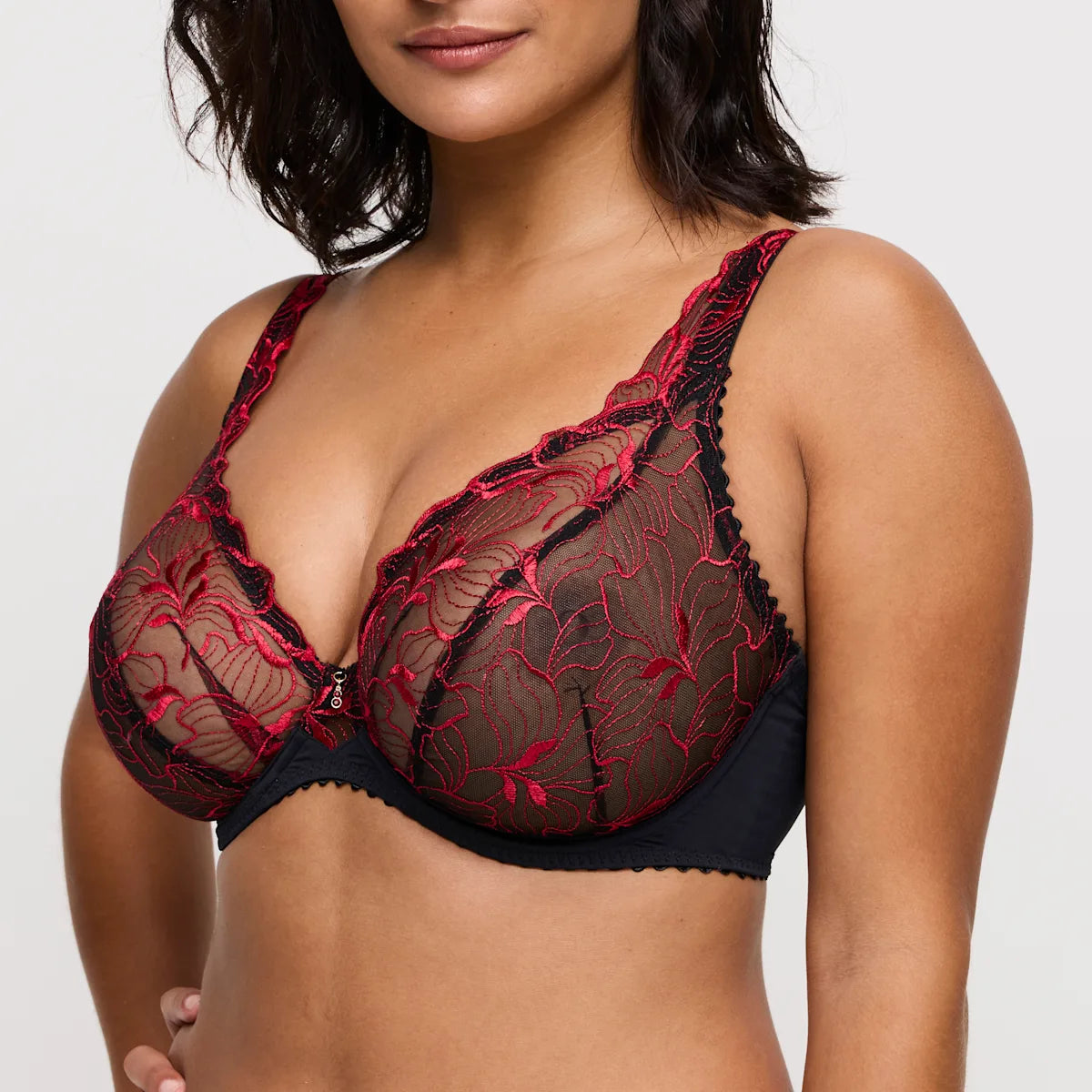PRIMADONNA SPRINGDALE PLUNGE BRA - BLACK ROSE