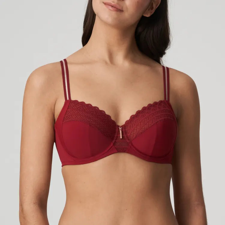 PRIMA DONNA TWIST EAST END FULL CUP BRA - RED BOUDOIR