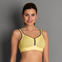ANITA AIR CONTROL SPORTS BRA WITH PADDED CUPS - YELLOW/ANTHRACITE