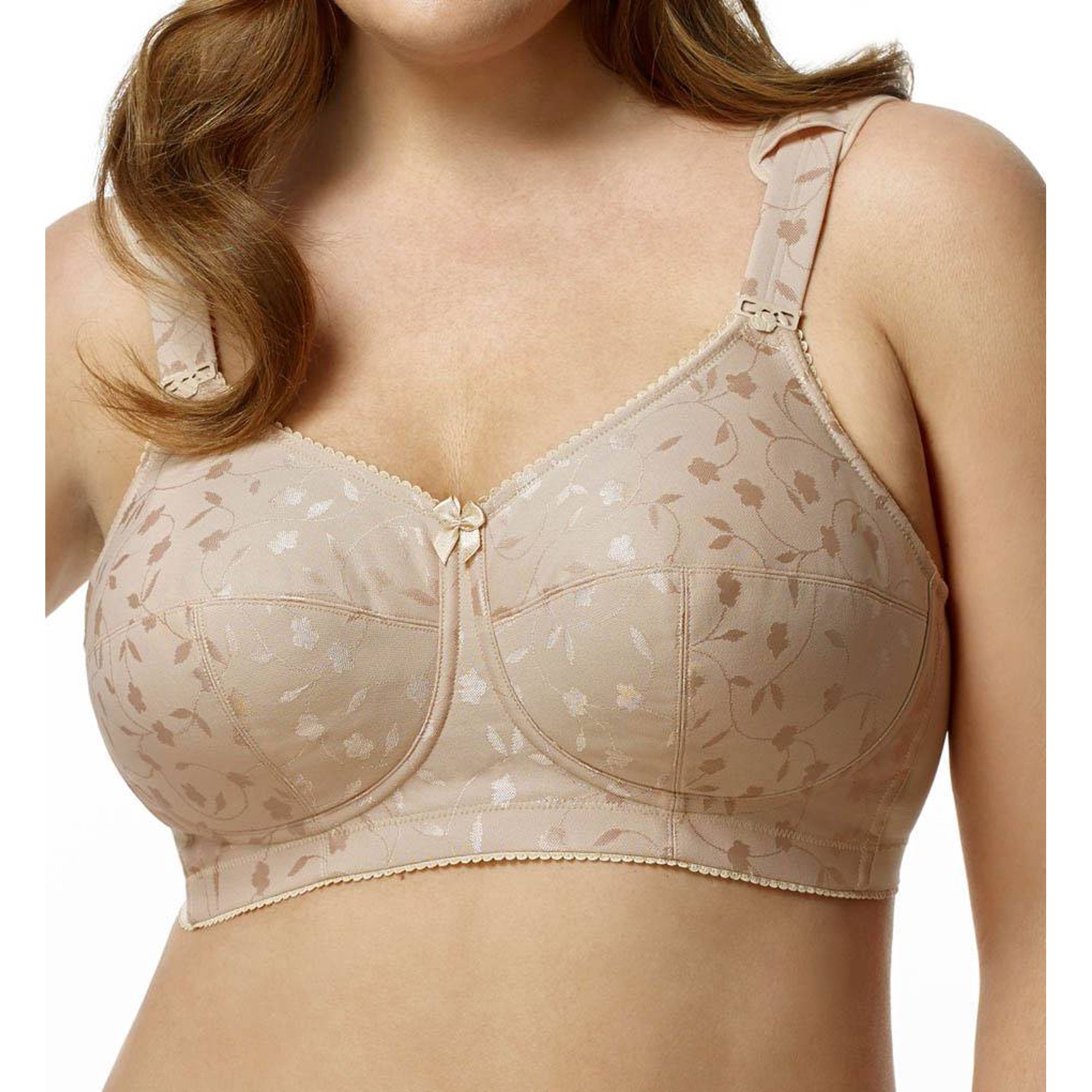 ELILA 1305 JACQUARD SOFTCUP BRA WITH CUSHIONED STRAPS – Tops & Bottoms